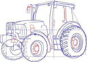 Bir traktör nasıl çizilir: adım adım talimat