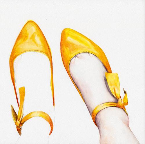 Güneşli baharın sarı ayakkabı trendleri